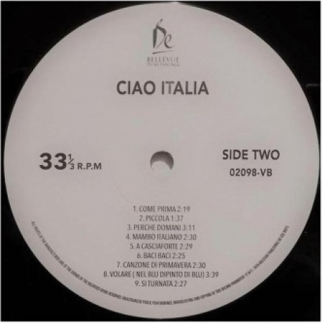 Various Artists - Ciao Italia (5711053020987) виниловая пластинка - фото 4