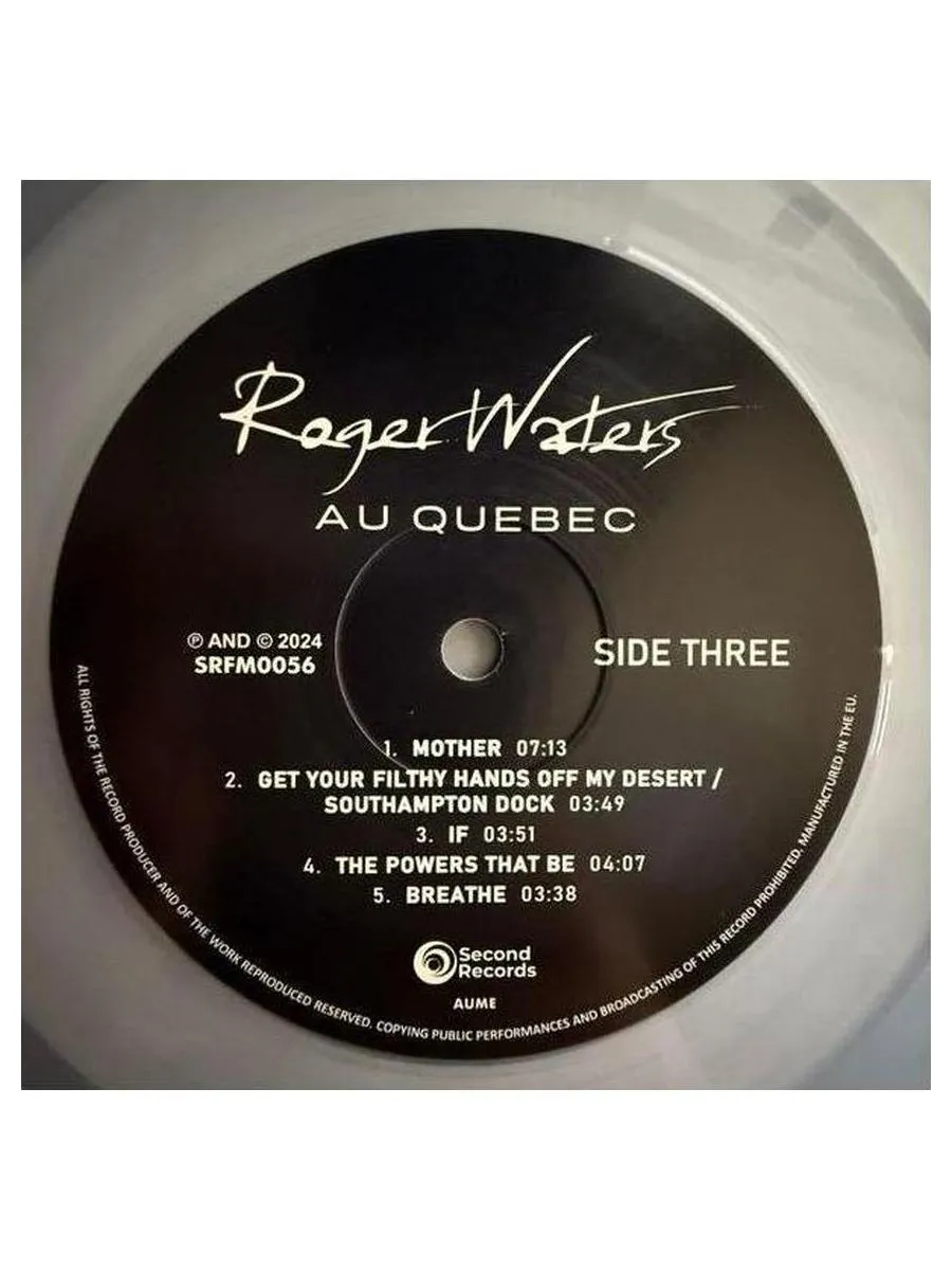 Roger Waters - Au Quebec (Crystal Clear) (9120005652972) виниловая пластинка - фото 8