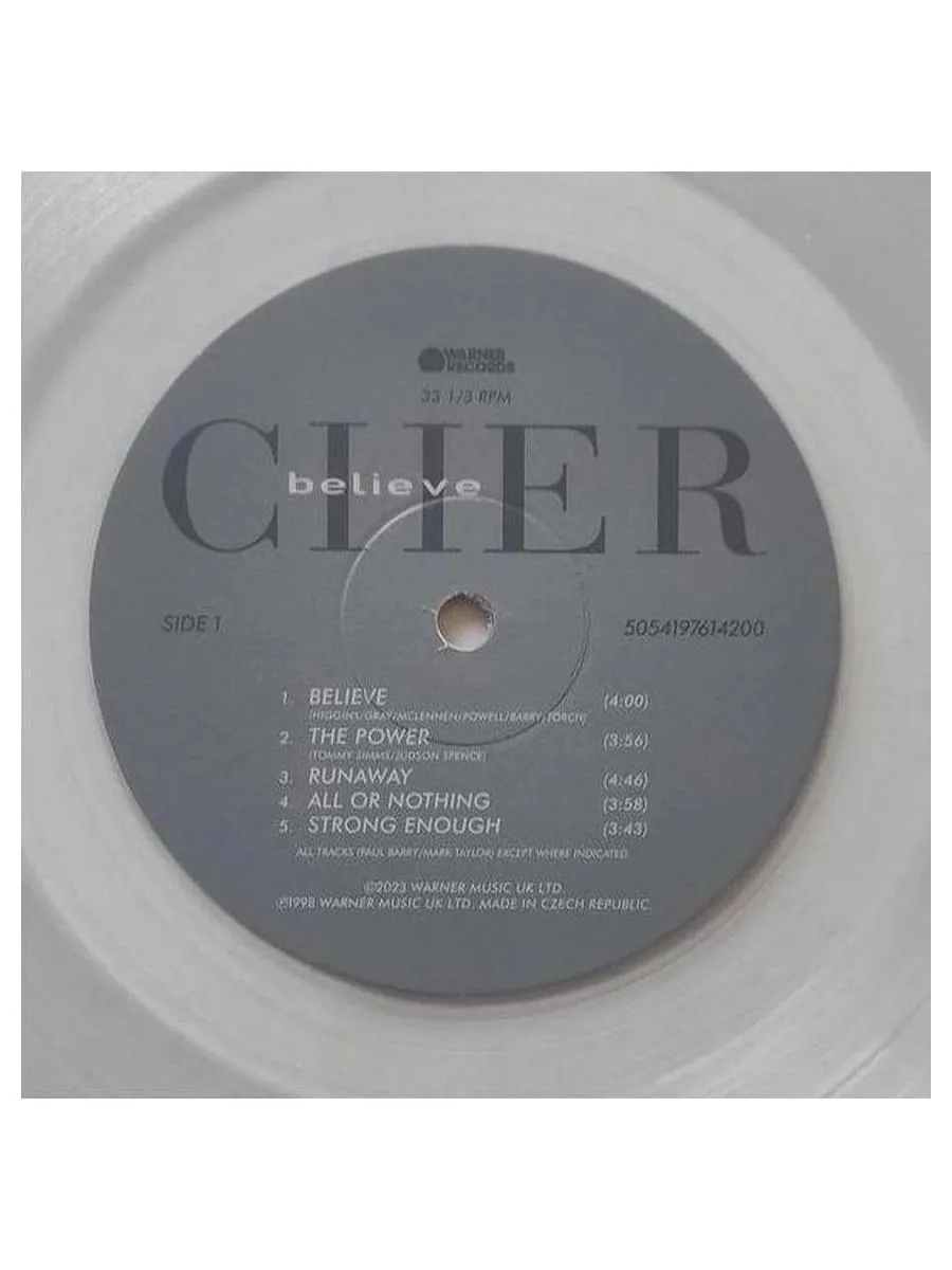 Cher - Believe (Clear &amp; Blue) (5054197614200) виниловая пластинка - фото 7