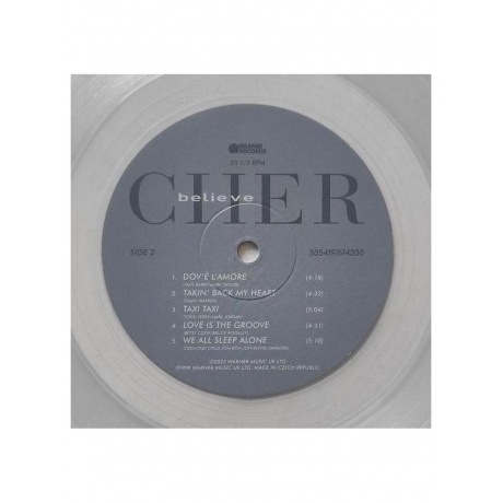 Cher - Believe (Clear &amp; Blue) (5054197614200) виниловая пластинка - фото 8