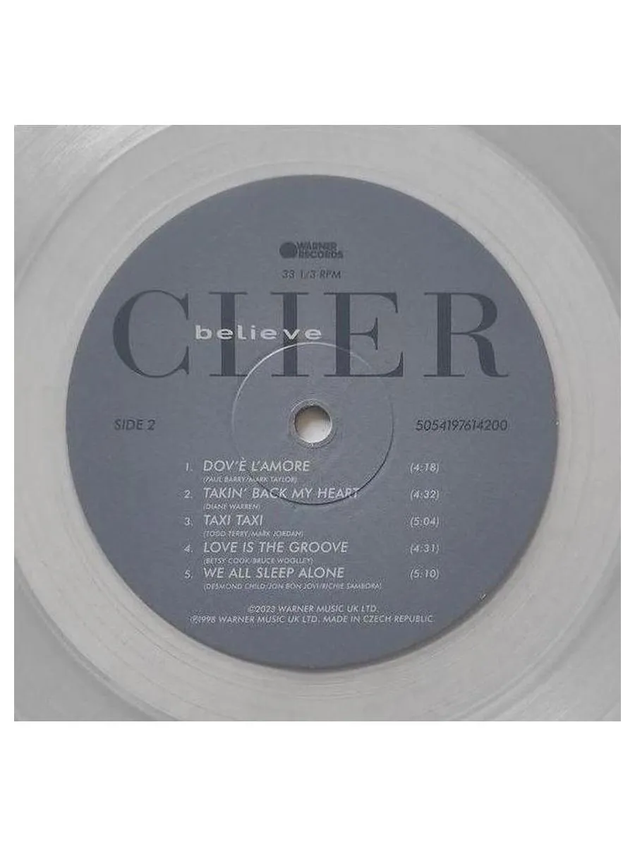 Cher - Believe (Clear &amp; Blue) (5054197614200) виниловая пластинка - фото 8