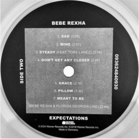 Bebe Rexha - Expectations  (0093624840930) виниловая пластинка - фото 4