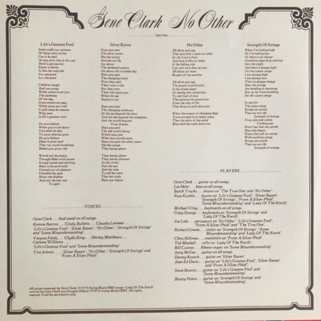 Gene Clark - No Other (0191400007017) виниловая пластинка - фото 5