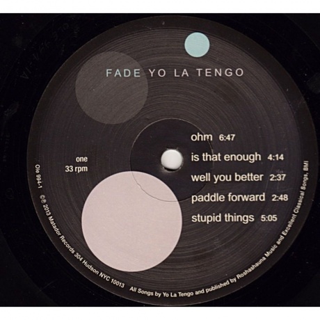 Yo La Tengo - Fade (0744861099413) виниловая пластинка - фото 4