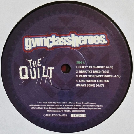 Gym Class Heroes - The Quilt (0603497832958) виниловая пластинка - фото 3
