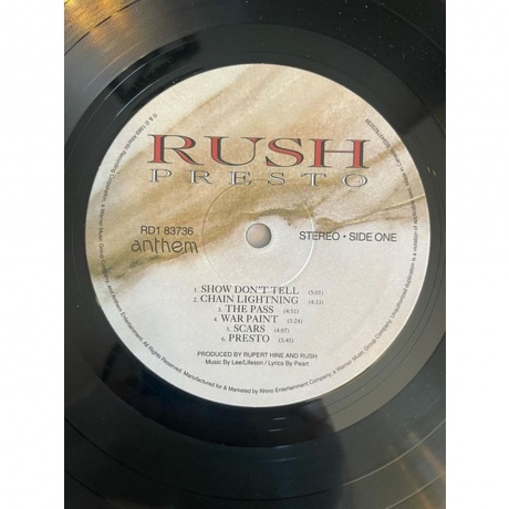 Rush - Presto (0603497823239) виниловая пластинка - фото 4