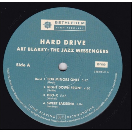 Art Blakey - Hard Drive (4050538816136) виниловая пластинка - фото 4