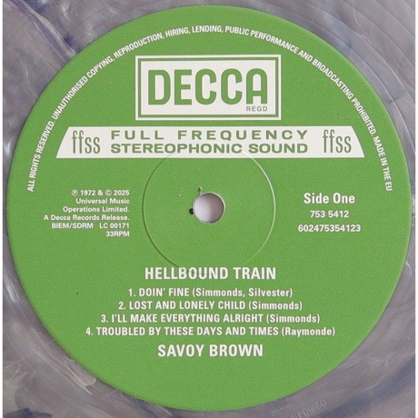 Savoy Brown - Hellbound Train (coloured) (0602475354123) виниловая пластинка - фото 2