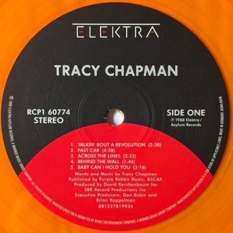 Tracy Chapman - Tracy Chapman (coloured) (0081227819934) виниловая пластинка - фото 5