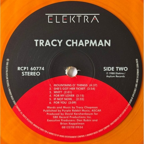 Tracy Chapman - Tracy Chapman (coloured) (0081227819934) виниловая пластинка - фото 6