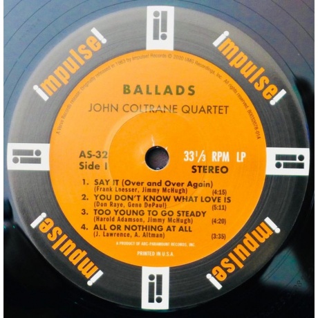 John Coltrane - Ballads (Analogue, Acoustic Sounds) (0602508889301) виниловая пластинка - фото 4