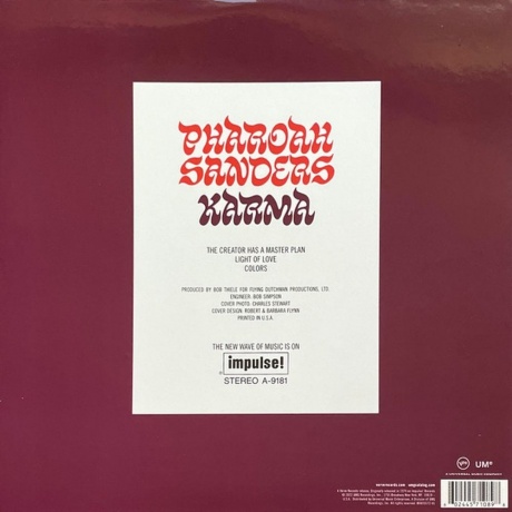 Pharoah Sanders - Karma (Analogue, Acoustic Sounds) (0602445710898) виниловая пластинка - фото 4