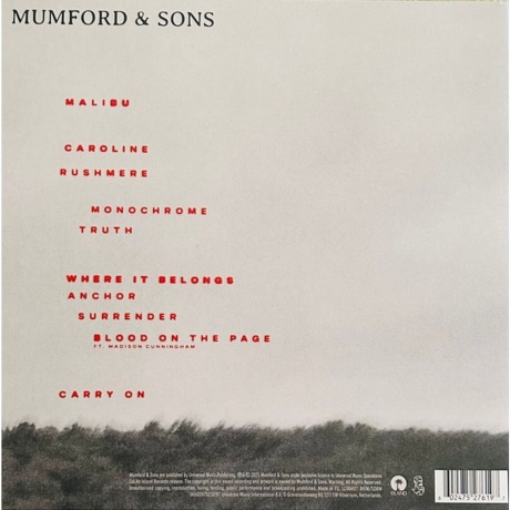 Mumford &amp; Sons - Rushmere (coloured) (0602475276227) виниловая пластинка - фото 3
