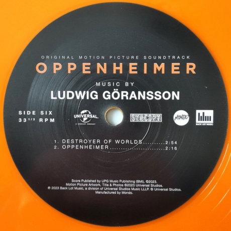 OST - Oppenheimer (Ludwig Goransson) (coloured) (0850010229911) виниловая пластинка - фото 10