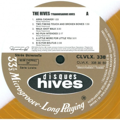 The Hives - Tyrannosaurus Hives (coloured) (0602475360834) виниловая пластинка - фото 3