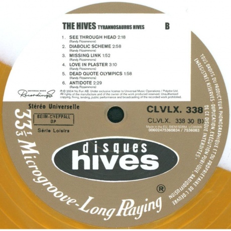The Hives - Tyrannosaurus Hives (coloured) (0602475360834) виниловая пластинка - фото 4