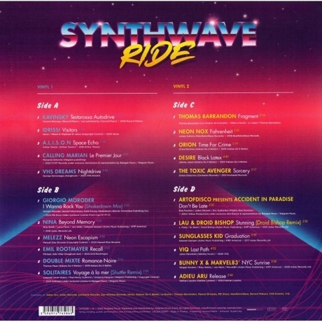 Variois Artists - Synthwave Ride (3596974765863) виниловая пластинка - фото 3