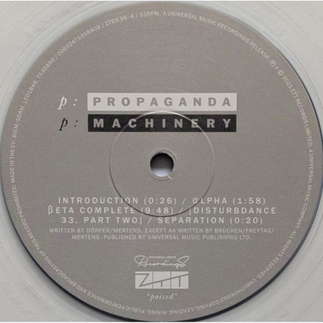 Propaganda - P:Machinery (coloured) (0602475358909) виниловая пластинка - фото 3
