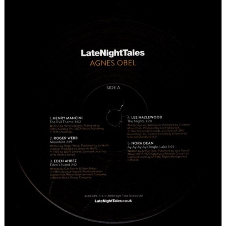 Agnes Obel - Late Night Tales (5060391091556) виниловая пластинка - фото 4