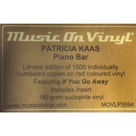 Patricia Kaas - Piano Bar (coloured) (8719262038646) виниловая пластинка - фото 4