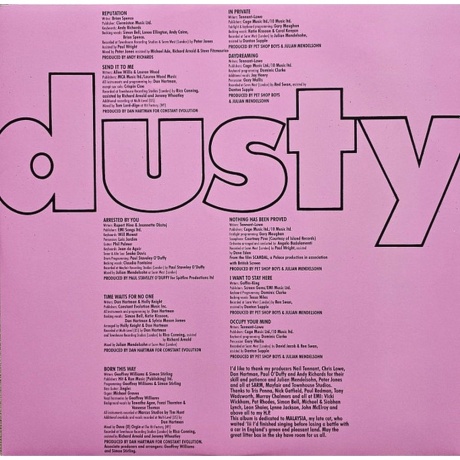 Dusty Springfield - Reputation (coloured) (5021732587084) виниловая пластинка - фото 2