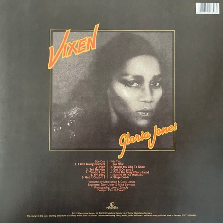 Gloria Jones - Vixen (5021732266965) виниловая пластинка - фото 2