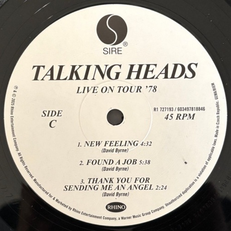 Talking Heads - Live On Tour '78 (0603497818846) виниловая пластинка - фото 5