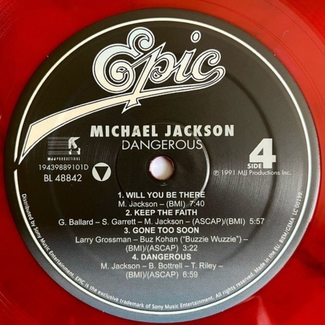 Michael Jackson - Dangerous (coloured) (0194398891019) виниловая пластинка - фото 6