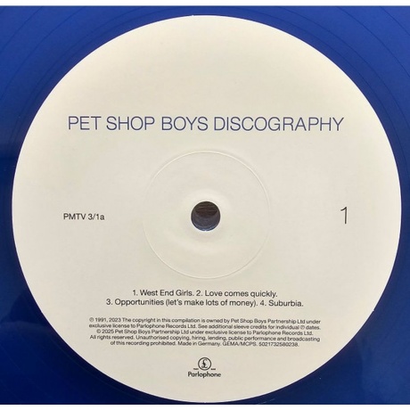 Pet Shop Boys - Discography (Blue) (5021732580238) виниловая пластинка - фото 2