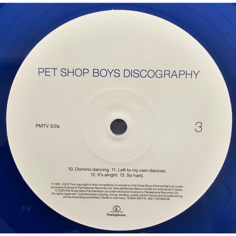 Pet Shop Boys - Discography (Blue) (5021732580238) виниловая пластинка - фото 4