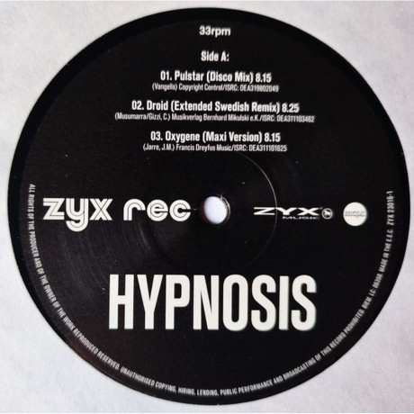 Hypnosis - Greatest Hits &amp; Remixes (0194111006485) виниловая пластинка - фото 5