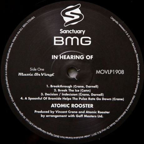 Atomic Rooster - In Hearing Of (8719262004115) виниловая пластинка - фото 5