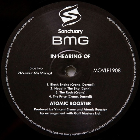 Atomic Rooster - In Hearing Of (8719262004115) виниловая пластинка - фото 6