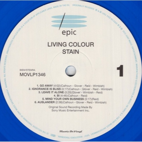 Living Colour - Stain (coloured) (8719262038219) виниловая пластинка - фото 2