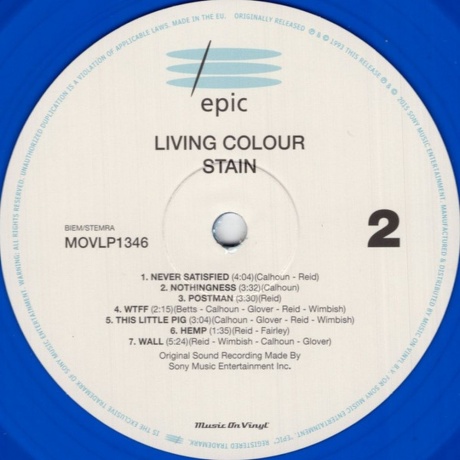 Living Colour - Stain (coloured) (8719262038219) виниловая пластинка - фото 3