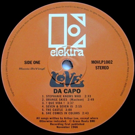 Love - Da Capo (8718469534982) виниловая пластинка - фото 3