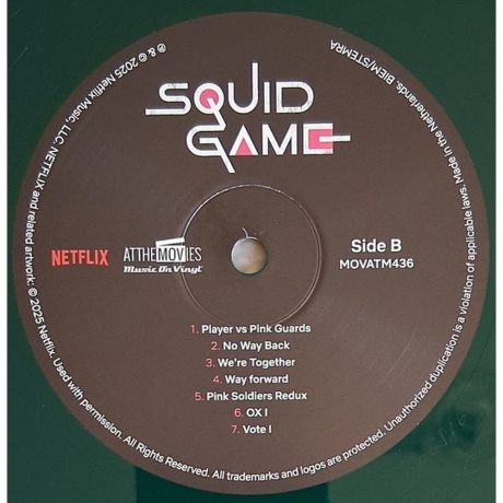 OST - Squid Game (Jung Jaeil) (coloured) (8719262039414) виниловая пластинка - фото 15