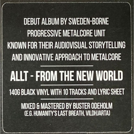 Allt - From The New World (0198028158718) виниловая пластинка - фото 7