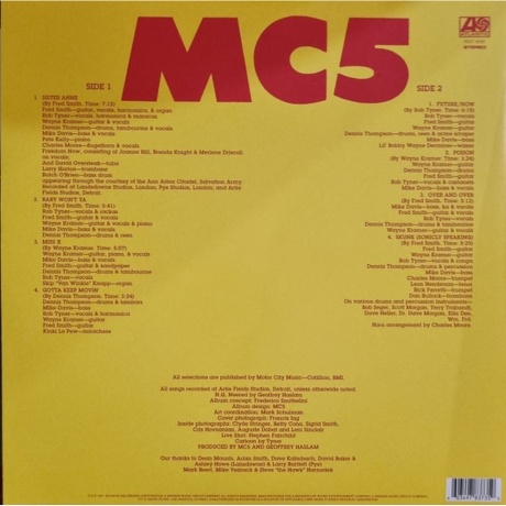 MC5 - High Time (coloured) (0603497837359) виниловая пластинка - фото 2