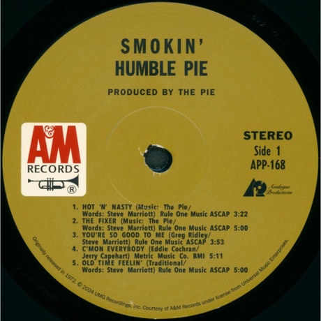 Humble Pie - Smokin' (Analogue) (0753088168017) виниловая пластинка - фото 4