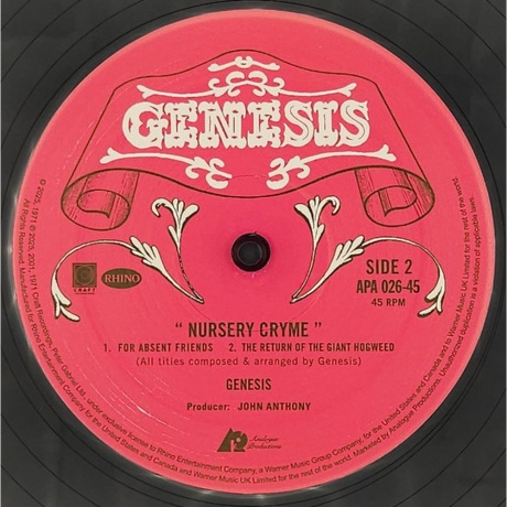 Genesis - Nursery Cryme (Analogue) (0753088752674) виниловая пластинка - фото 6
