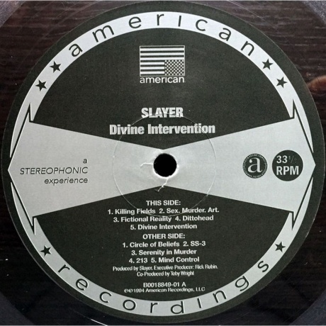Slayer - Divine Intervention (0602537467716) виниловая пластинка - фото 3