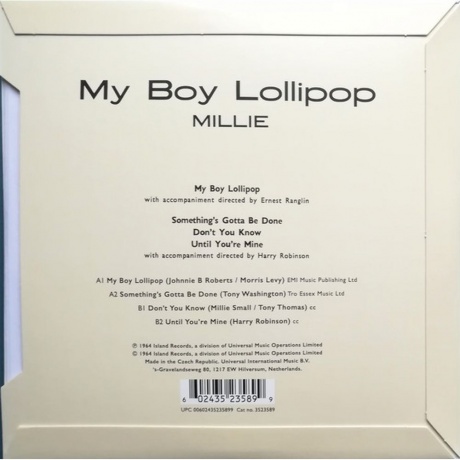 Millie - My Boy Lollipop (EP) (V7) (0602435235899) виниловая пластинка - фото 2