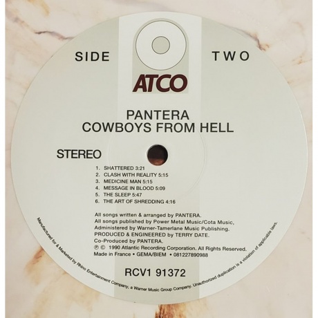 Pantera - Cowboys From Hell  (0081227890988) виниловая пластинка - фото 10