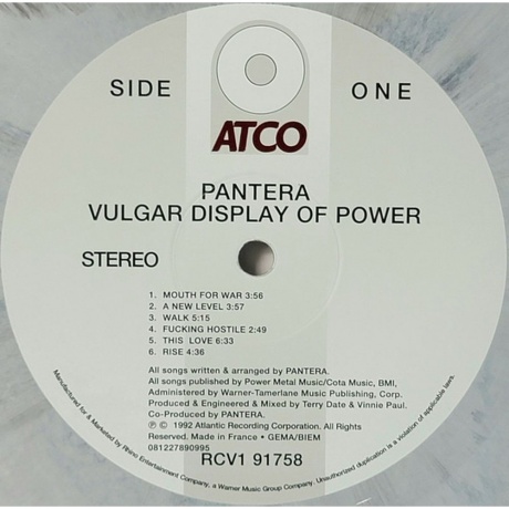 Pantera - Vulgar Display Of Power  (0081227890995) виниловая пластинка - фото 3