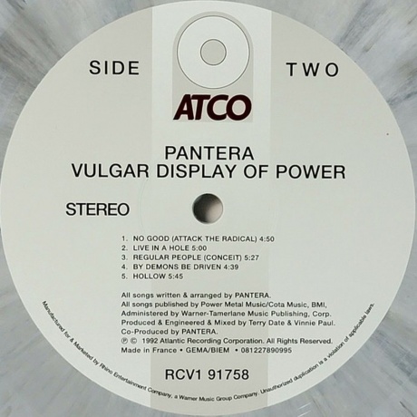 Pantera - Vulgar Display Of Power  (0081227890995) виниловая пластинка - фото 4