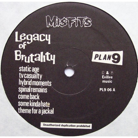 Misfits - Legacy Of Brutality (0017046190619) виниловая пластинка - фото 3