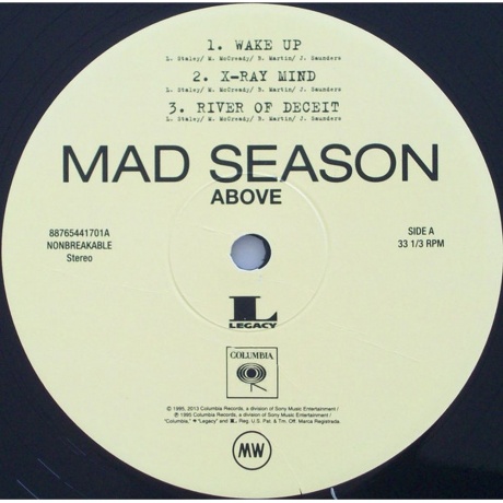 Mad Season - Above (0887654417015) виниловая пластинка - фото 3