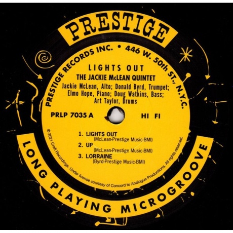 Jackie McLean - Lights Out (Analogue) (0753088703515) виниловая пластинка - фото 3