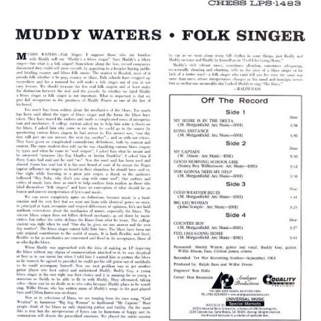 Muddy Waters - Folk Singer (Analogue) (0753088148378) виниловая пластинка - фото 4